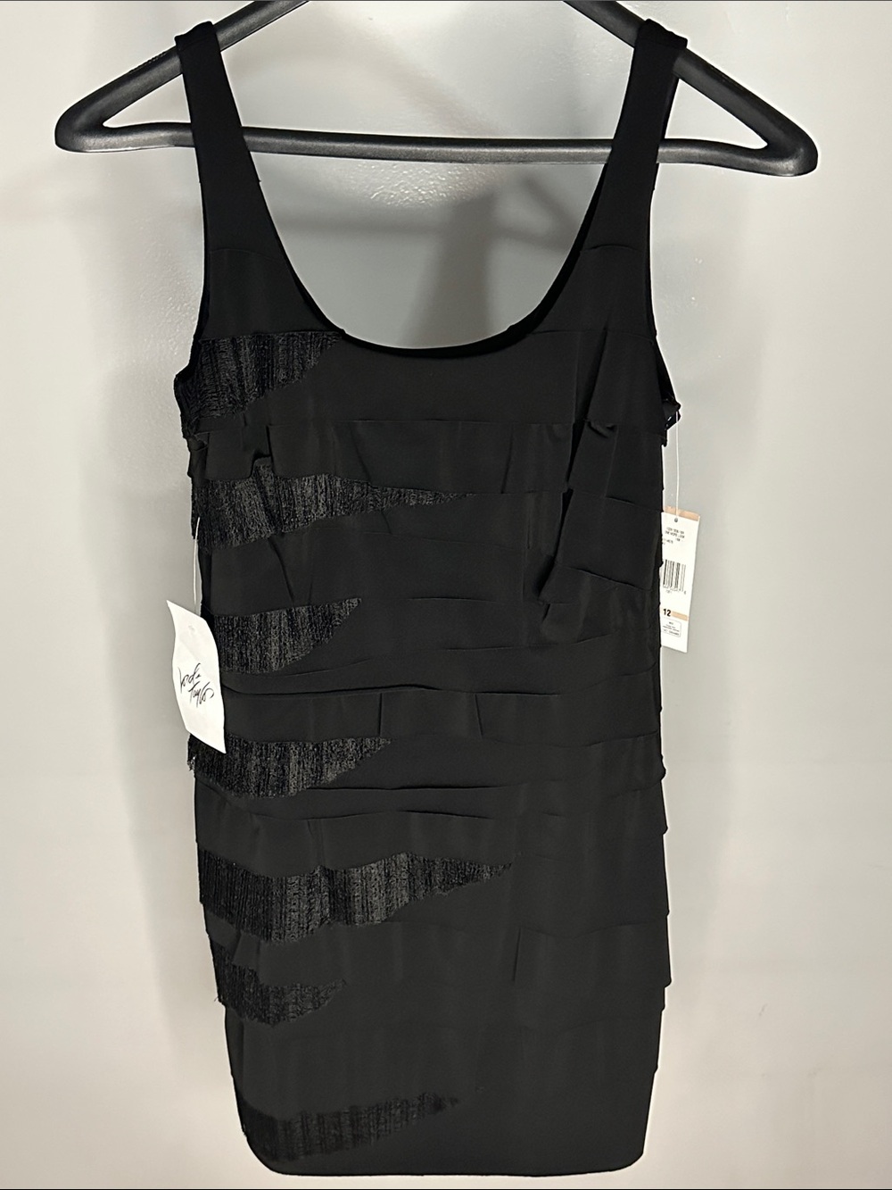 Nine West Sleeveless Scoop Neck Mini Black Dress